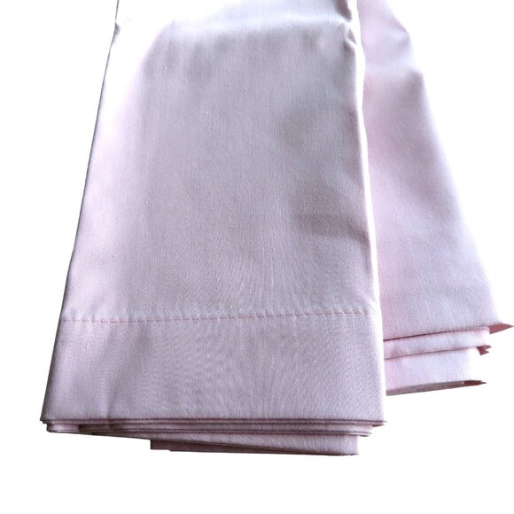 New Springs Pink Pillowcases Standard Size Pair of 2 Made In USA - Picture 1 of 9